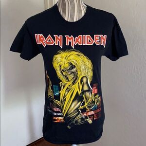Iron Maiden Black Graphic The Book Of Souls World 2017 Tour Shirt